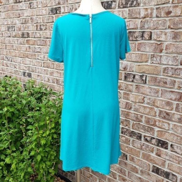 Michael Kors Short Sleeves Shift Dress Green sz M - Picture 2 of 5